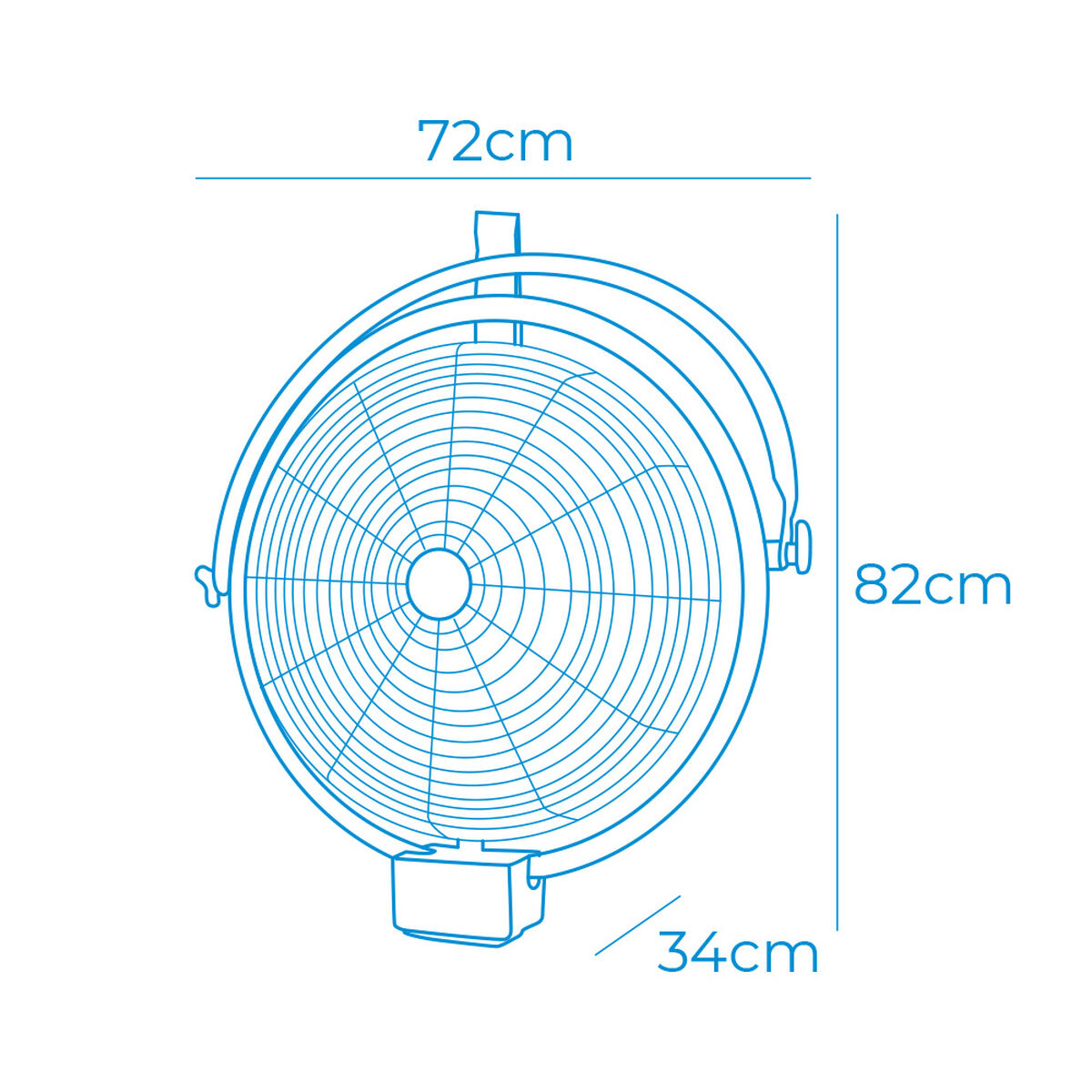 Väggfläkt EDM 33520 Svart 120 W industriell Tak finns hos Aktivcamping