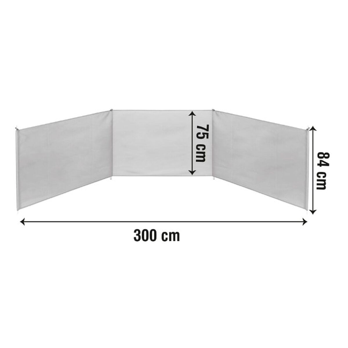 Vindskydd Aktive 300 x 84 x 2 cm 300 x 85 x 2 cm - finns hos Aktivcamping