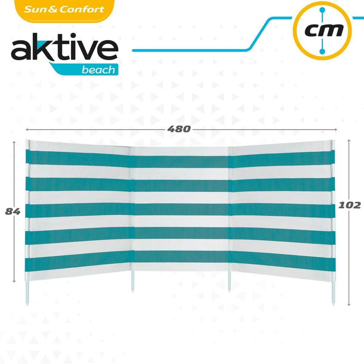 Vindskydd Aktive 480 x 102 x 1,5 cm (4 antal) finns hos Aktivcamping
