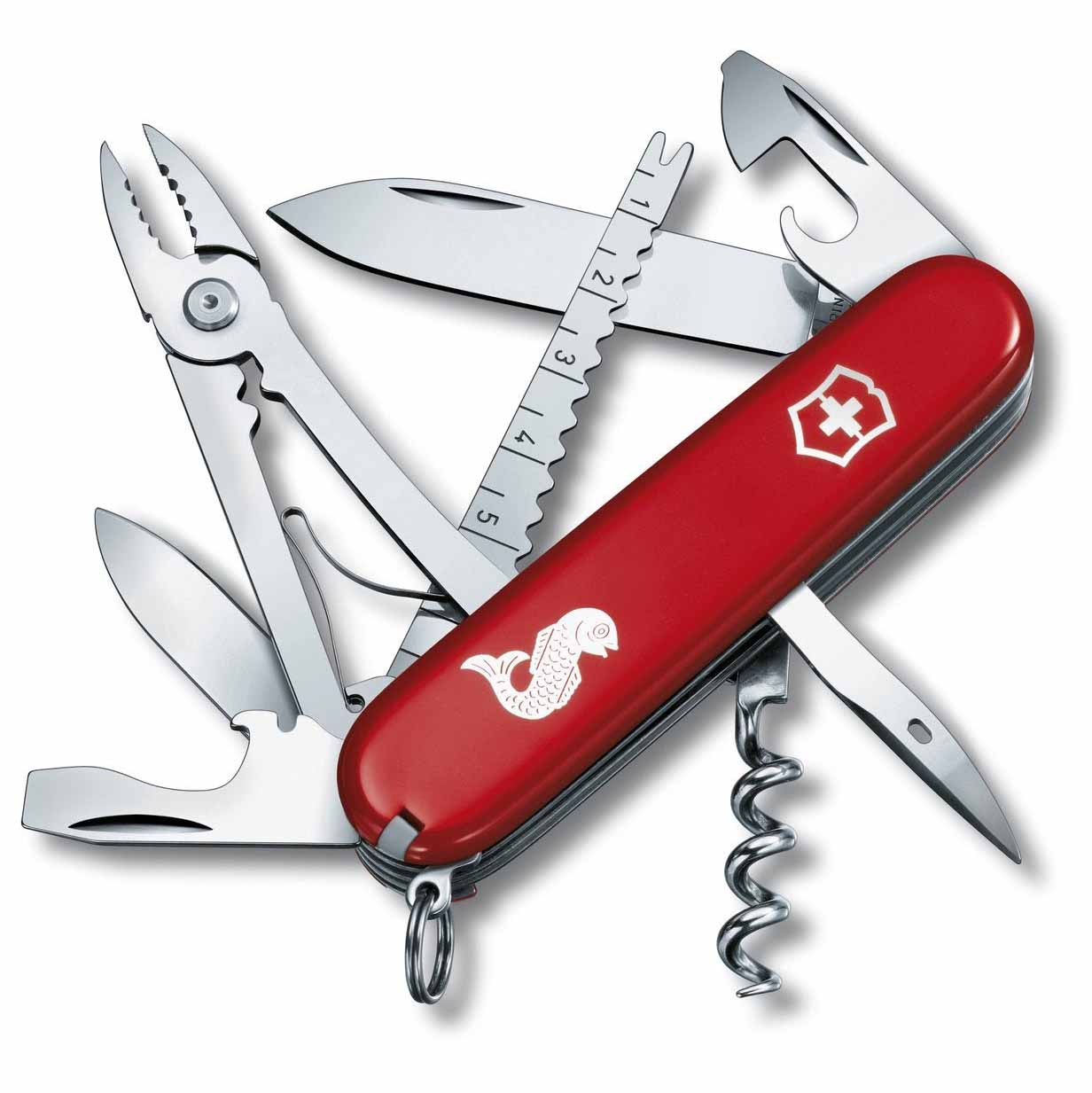 Multiverktyg Victorinox Angler Fickkniv 18 Funktioner Röd