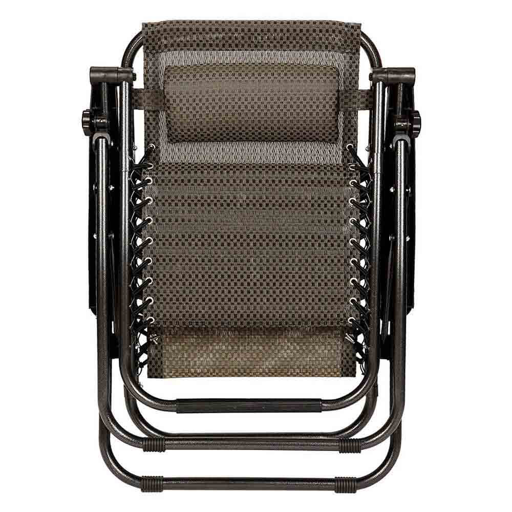 Trädgårdsstol med Dryckeshållare 2-pack Grå-3