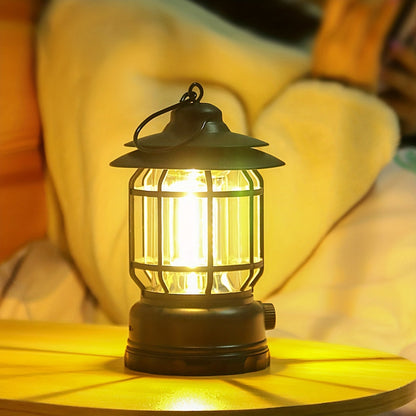 Retro LED Campinglampa med touchkontroll och Uppladdningsbart Batteri