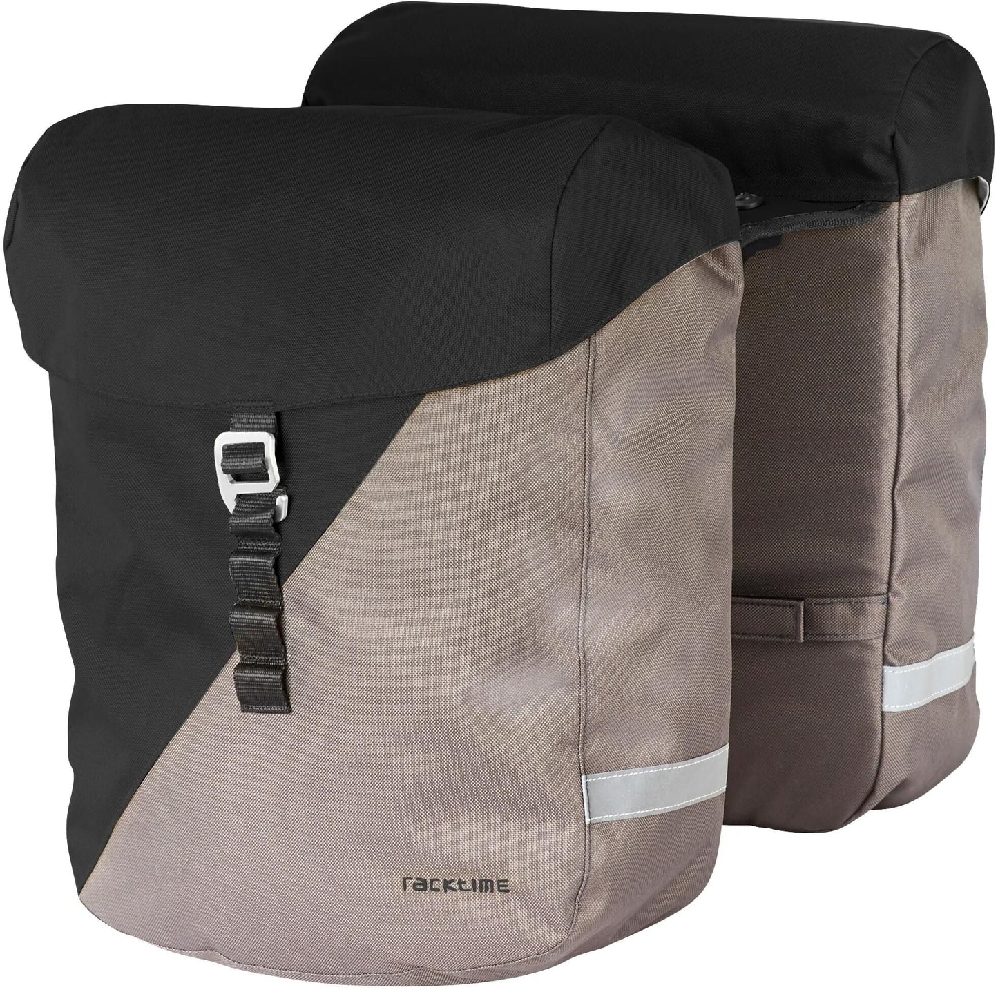 Cykelväska Racktime Vida 2.0 Dubbelväska 24L Carbon Black Reflekterande