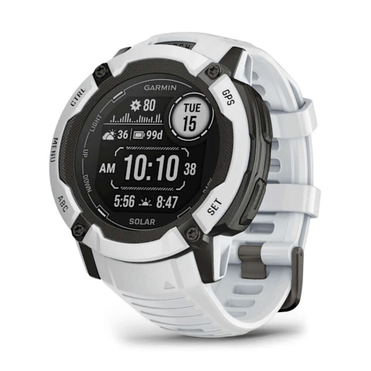 Smartklocka GARMIN Instinct 2X Solar Vit finns hos Aktivcamping