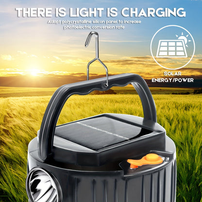 Solar-Powered Rechargeable LED Camping Lantern for Outdoor Use