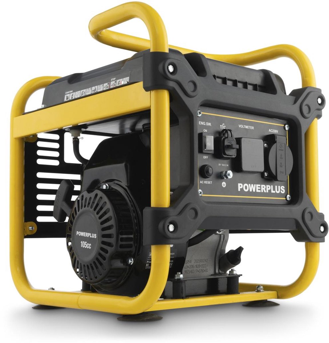Elverk Powerplus 1000W Inverter Generator Bärbar och Effektiv Strömbackup