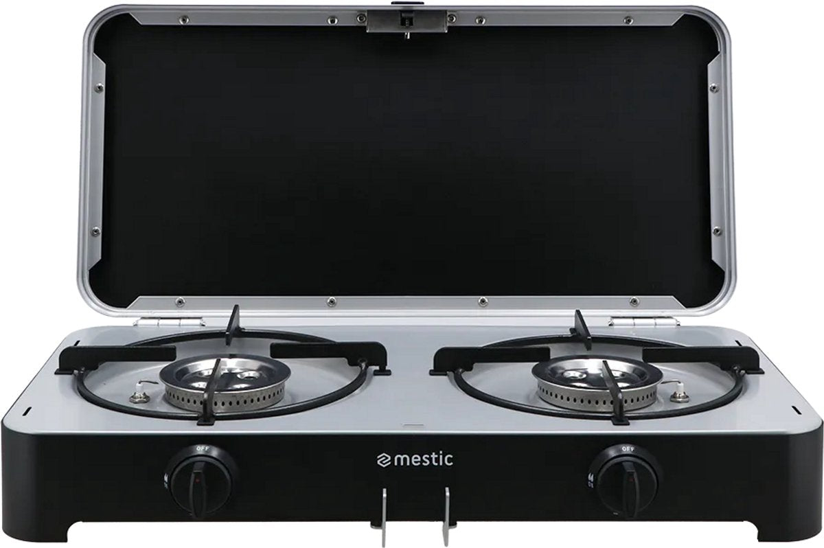 Campingkök Mestic MGCP-1200 2x2500W 30mbar inbyggd tändning och vindskydd