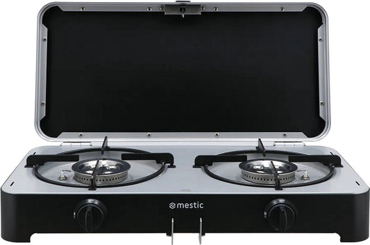 Campingkök Mestic MGCP-1200 2x2500W 30mbar inbyggd tändning och vindskydd