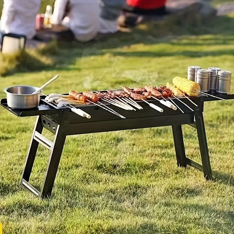 Bärbar Hopfällbar Kolgrill för Utomhus BBQ Camping Picknick finns hos Aktivcamping