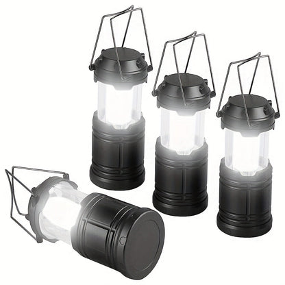 LED Table Lamp - Camping Lantern with touch control polished finish black battery-operated
