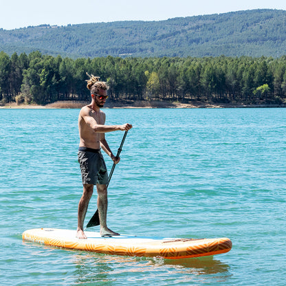 2-i-1 uppblåsbar paddel surfbräda med säte och tillbehör Siros InnovaGoods 10'5" 320 cm finns hos Aktivcamping