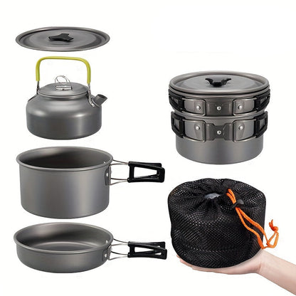 3-delars campingkokset i aluminium lätt och portabelt kit