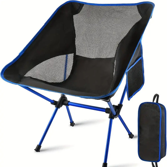Ultralight Folding Camping Chair with Side Pocket - Sapphire-0