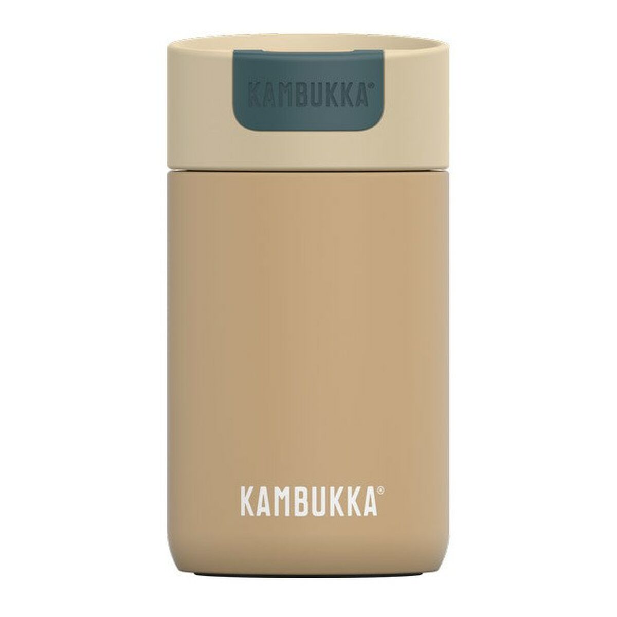 Thermos mug with lid Kambukka Olympus Black Beige Stainless steel 300 ml