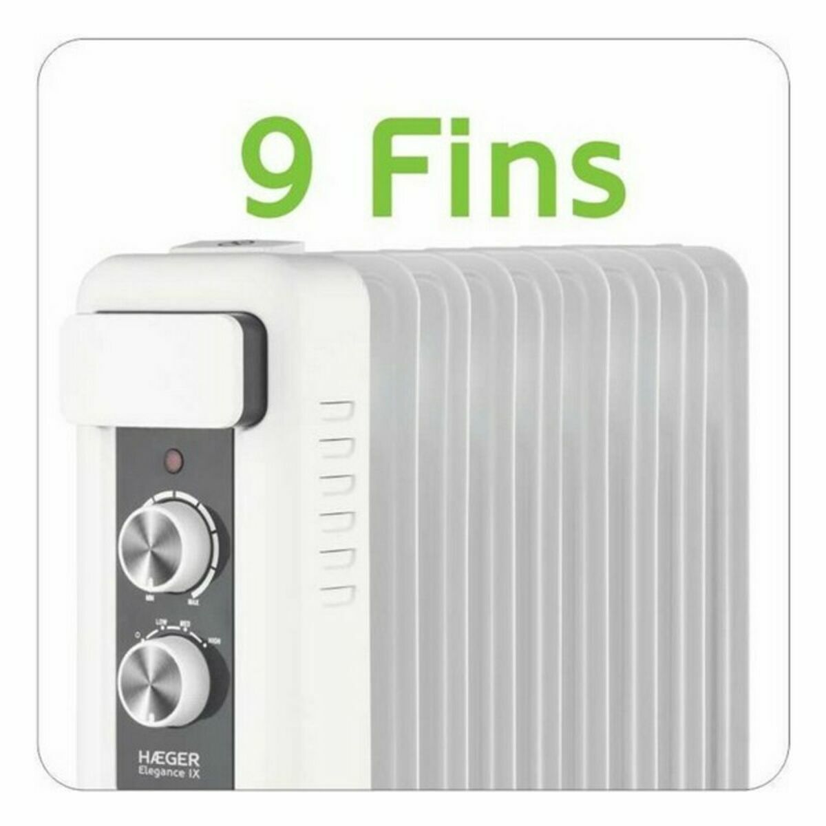 Oljeelement (9 ribbor) Haeger 2000 W finns hos Aktivcamping
