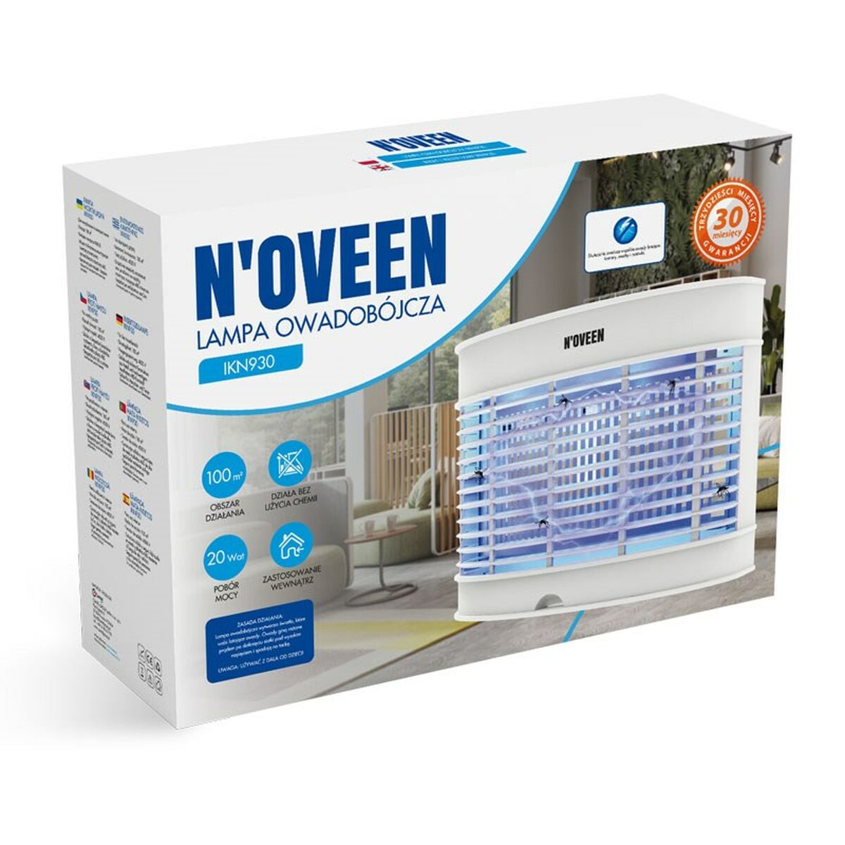 Mygglampa N'oveen IKN931 Vit 40 W