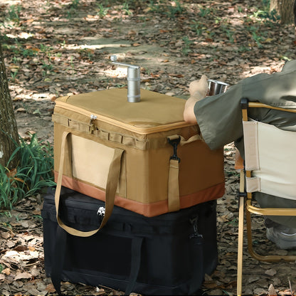 Förvaringsväska Camping med axelrem 60L slitstark PU-organisatör