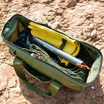 Portabel Förvaringsväska i Army Green Oxford Canvas för Camping och Utomhusbruk