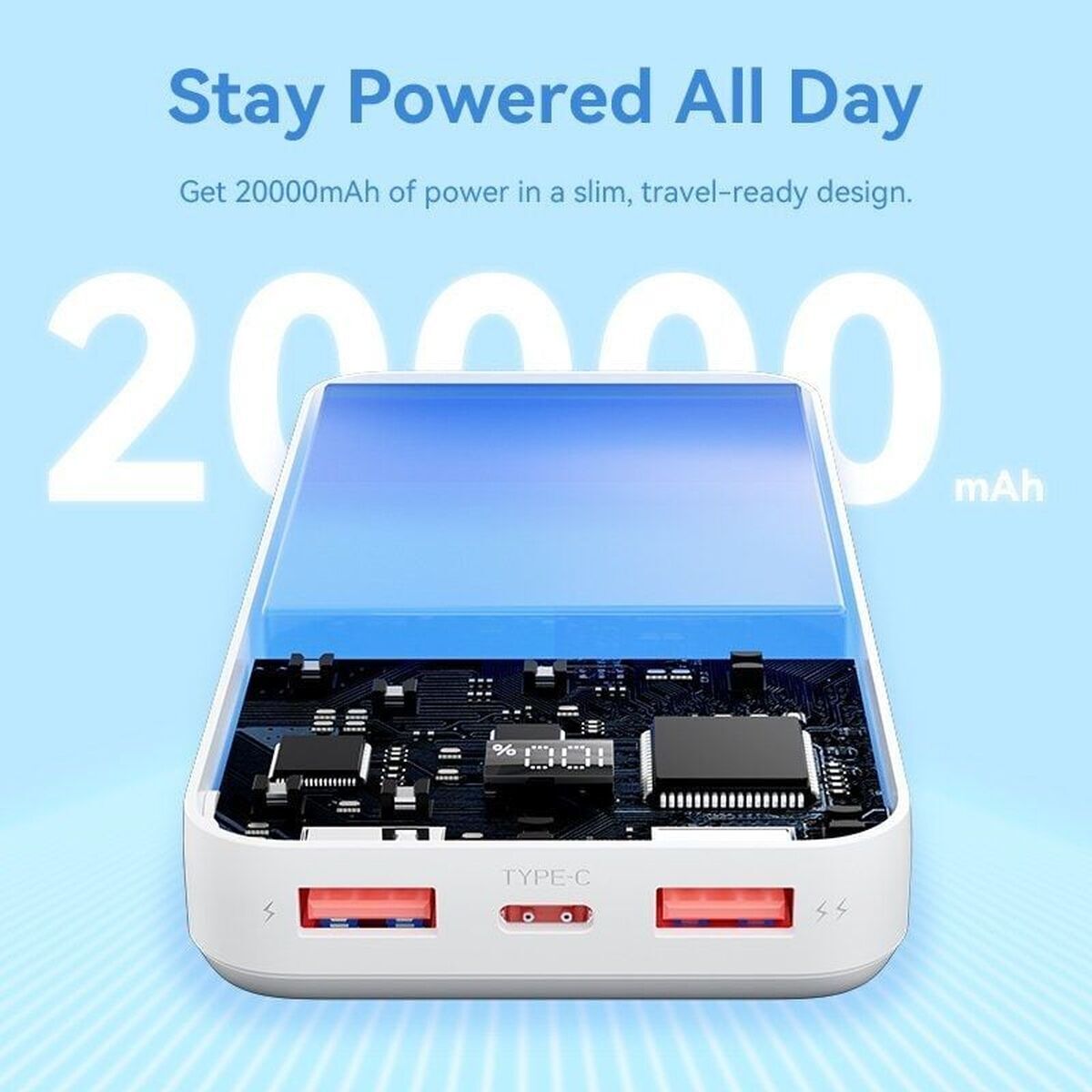Powerbank Vention FHLB0 Svart - finns hos Aktivcamping