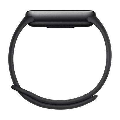Aktivitetsarmband Xiaomi Svart Rosa visat från sidan med svart armband och elegant design.