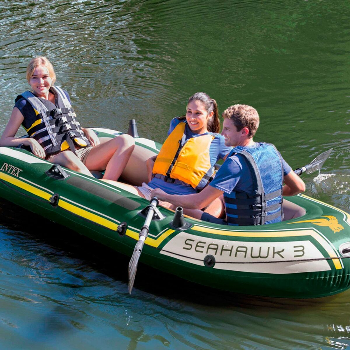 Inflatable boat Intex Seahawk 3 Green 295 x 43 x 137 cm