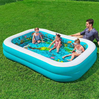 Inflatable paddling pool for children Bestway 3D Multicolour 262 x 175 x 51 cm 2 people