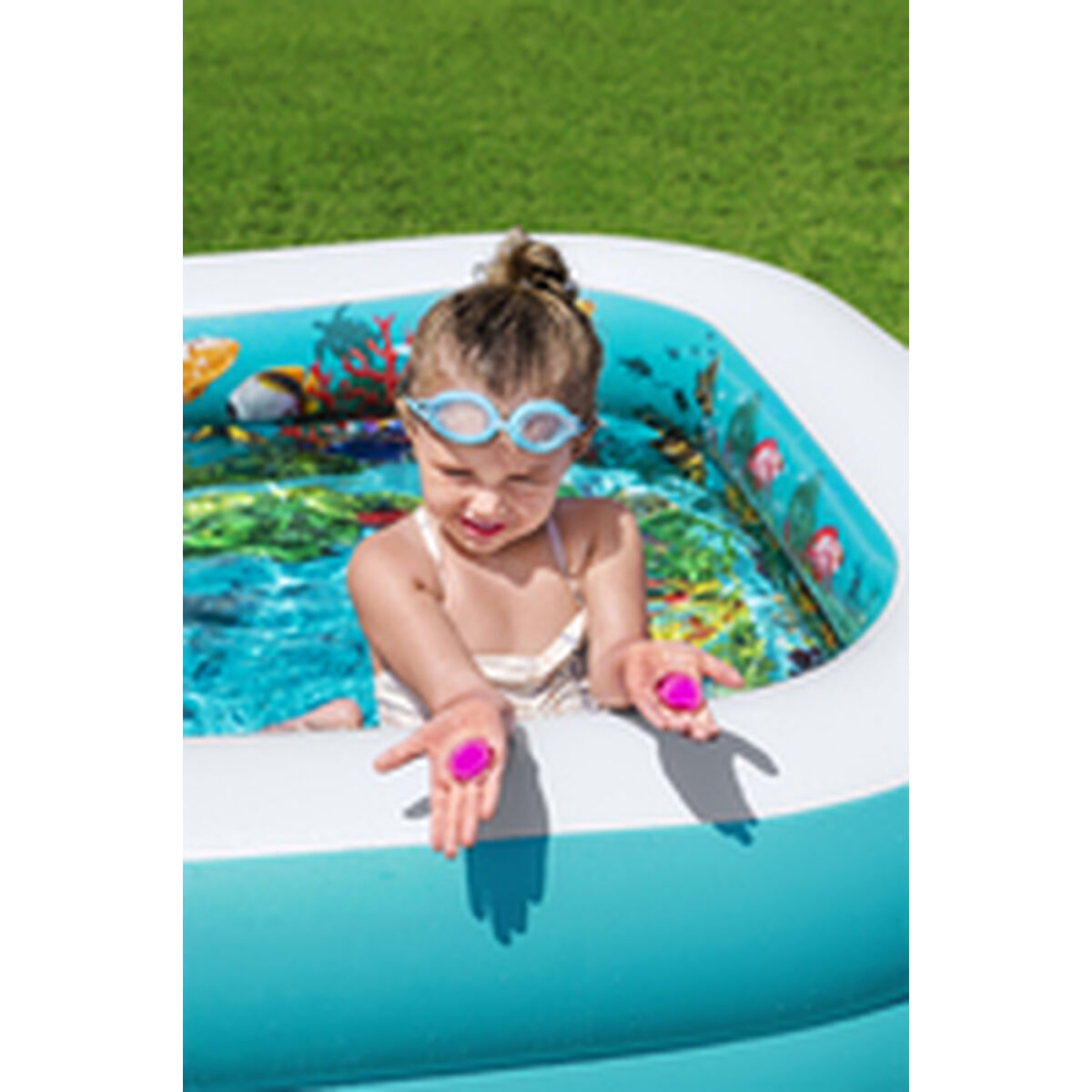 Inflatable paddling pool for children Bestway 3D Multicolour 262 x 175 x 51 cm 2 people