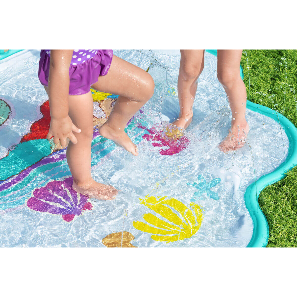 Plaskpool Sjöjungfru Sprinkler Pool 163x145 cm finns hos Aktivcamping