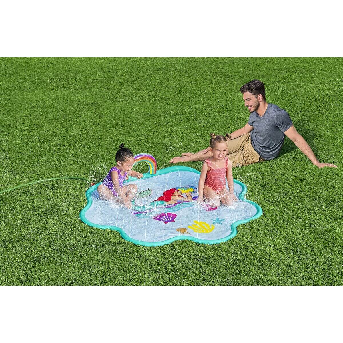 Plaskpool Sjöjungfru Sprinkler Pool 163x145 cm finns hos Aktivcamping