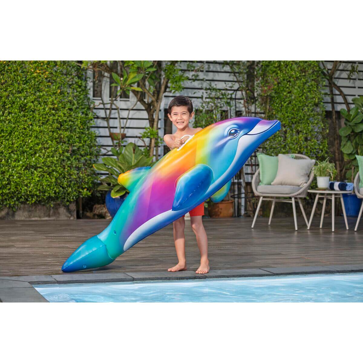 Badmadrass Bestway Delfin finns hos Aktivcamping