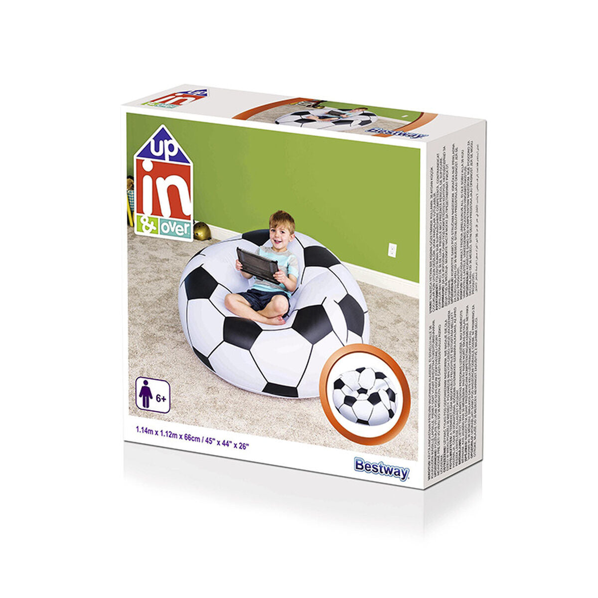 Bestway Jordens Jättestol Fotboll 114x112x66 cm +6 år Inomhus och Trädgård 75010 finns hos Aktivcamping