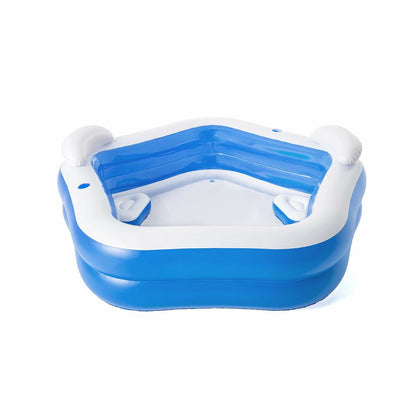 Bestway Uppblåsbar Pool 2 Kamrar Family 213x206x69 cm +6 År Trädgård 54153 finns hos Aktivcamping