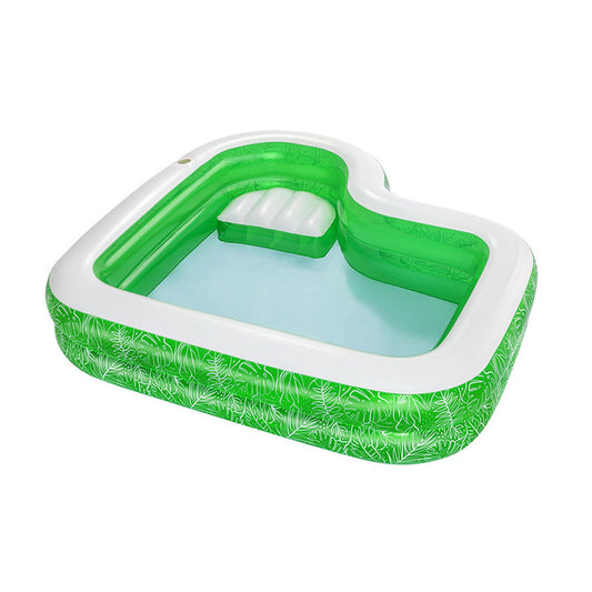 Inflatable Children's Paddling Pool Bestway Green Multicolour 231 x 231 x 51 cm