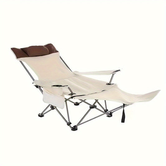 Portable Folding Chair with Pillow & Cup Holder-0