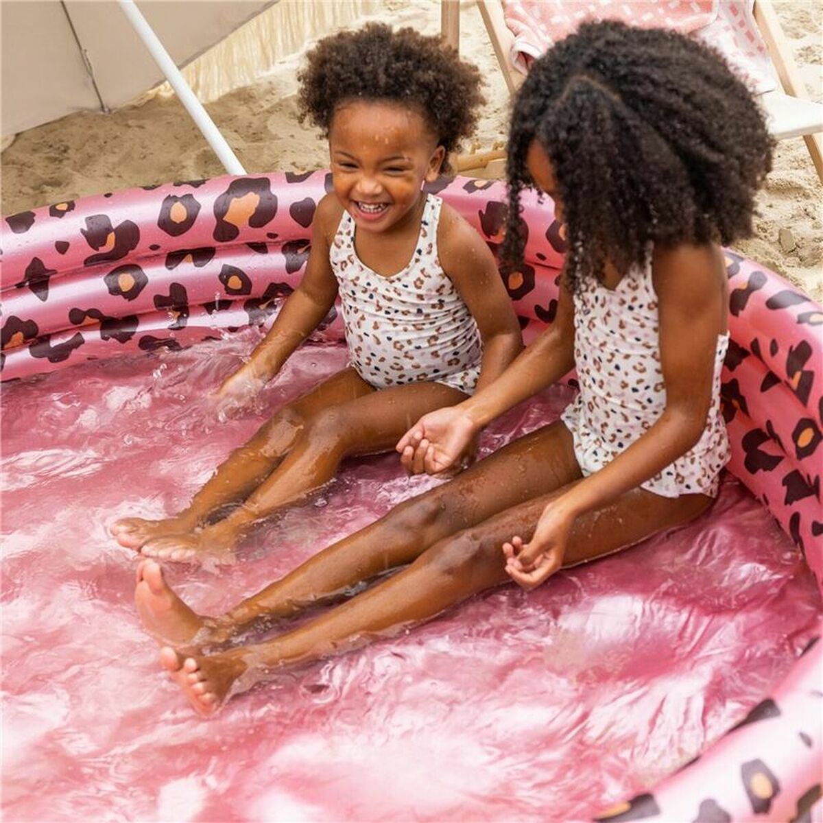 Inflatable pool Swim Essentials Leopard Light pink Ø 150 cm