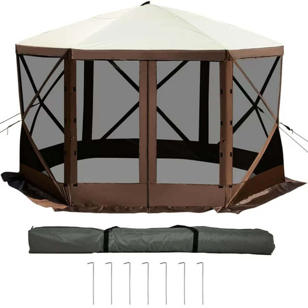 Vattentätt campingtält paviljong för 8 personer med förvaring och myggnät finns hos Aktivcamping