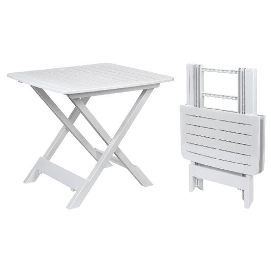 Hopfällbart campingbord Adige 57x54cm vitt