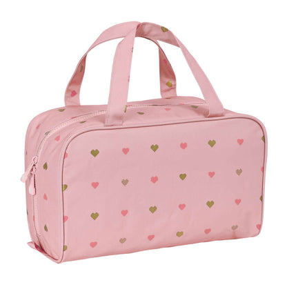 Skolnecessär Glow Lab Hearts Rosa 31 x 14 x 19 cm finns hos Aktivcamping