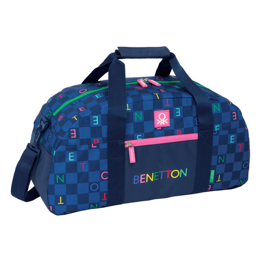Sportväska Benetton Damero Marinblå 50 x 26 x 20 cm finns hos Aktivcamping