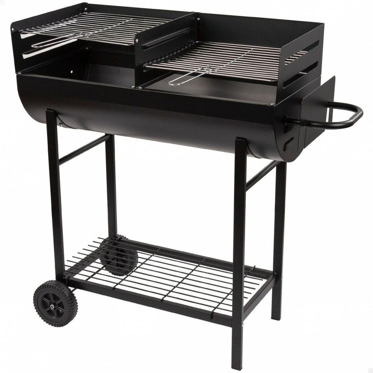 Charcoal grill with wheels Aktive Plastic Enameled metal 97 x 96 x 42 cm Black