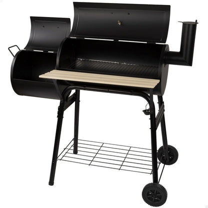 Kolgrill med hjul Aktive Stål Plast Emaljerad metall 106 x 106 x 61 cm Svart