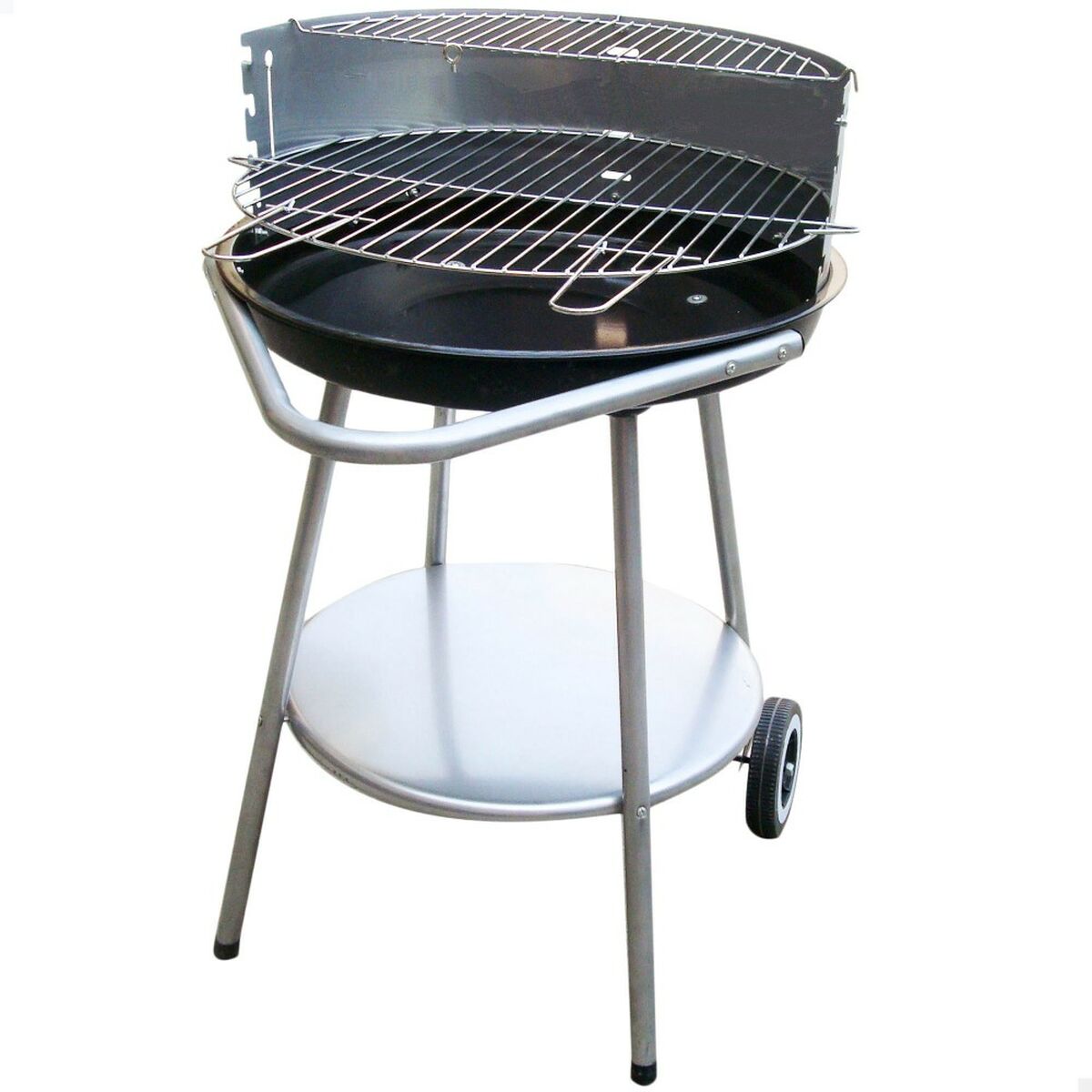 Charcoal grill with wheels Aktive Enameled metal 51 cm Black