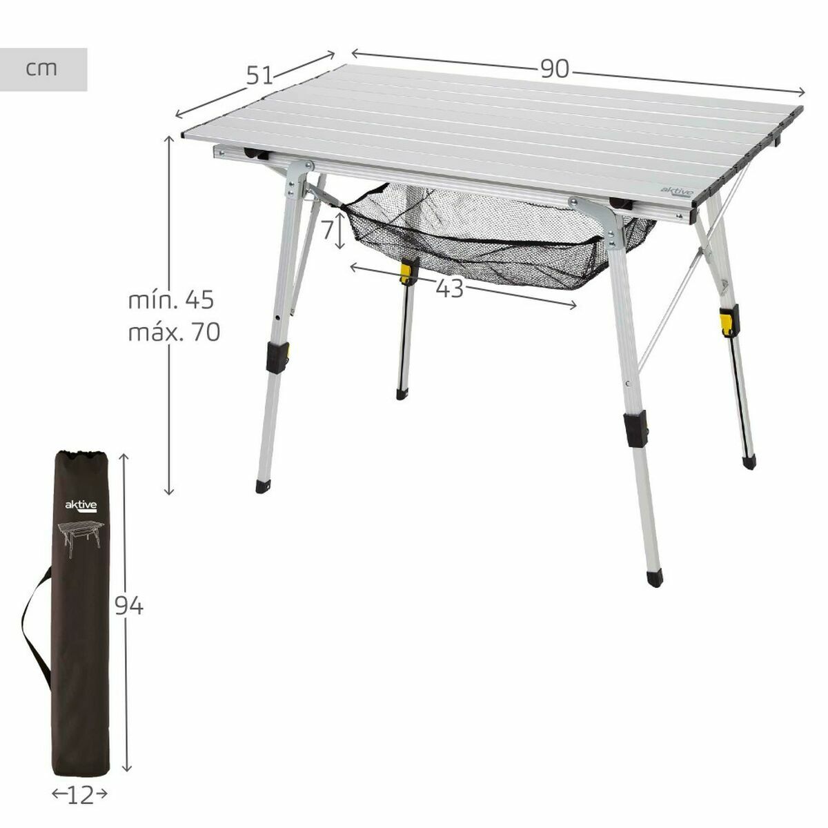 Fällbord Campingbord Aktive med förvaring finns hos Aktivcamping