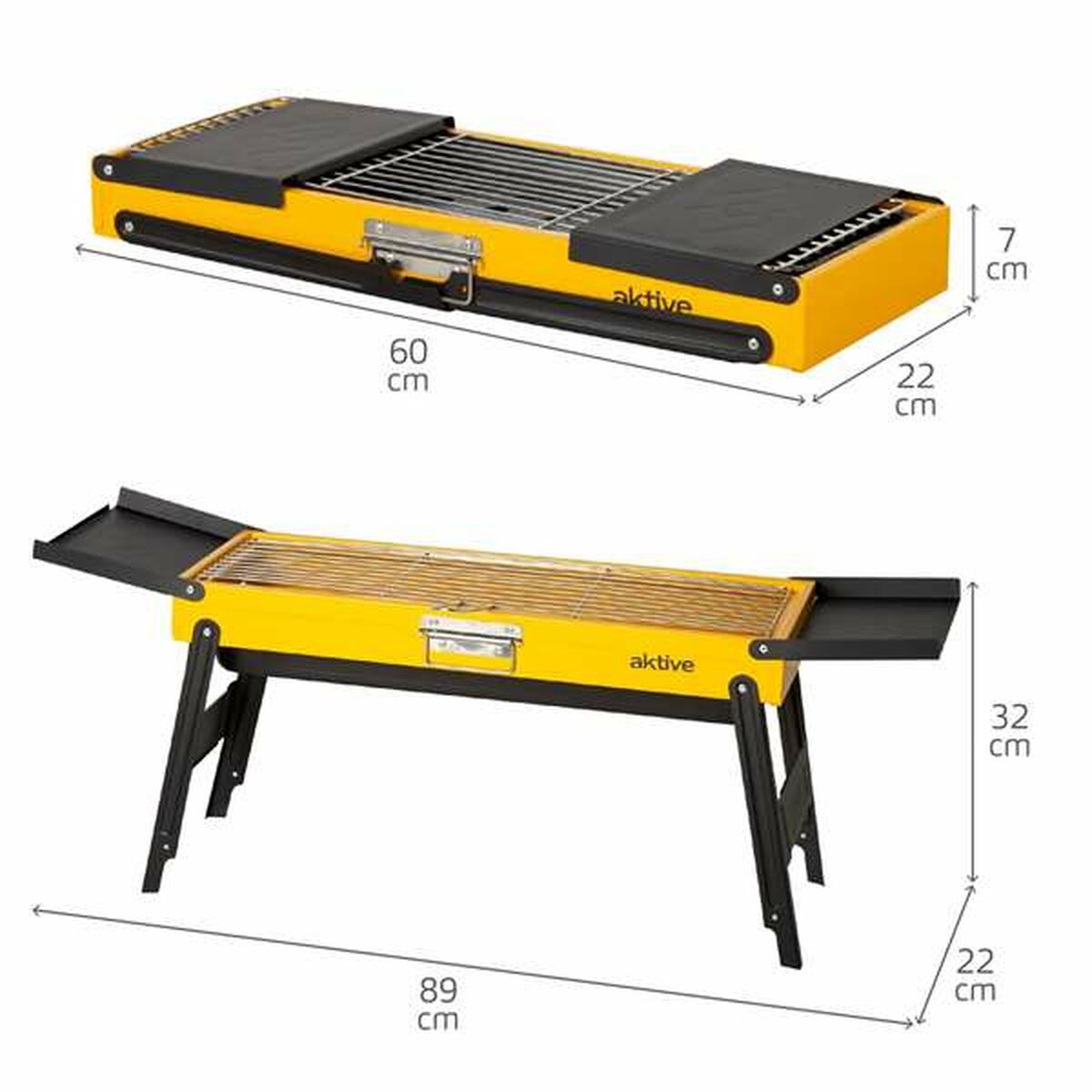 Bärbar Grill Aktive 89 x 22 x 32 cm finns hos Aktivcamping