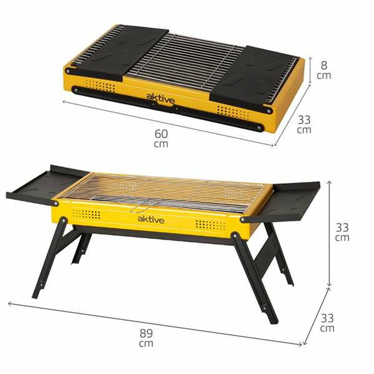 Bärbar Grill Aktive 89 x 33 x 33 cm finns hos Aktivcamping