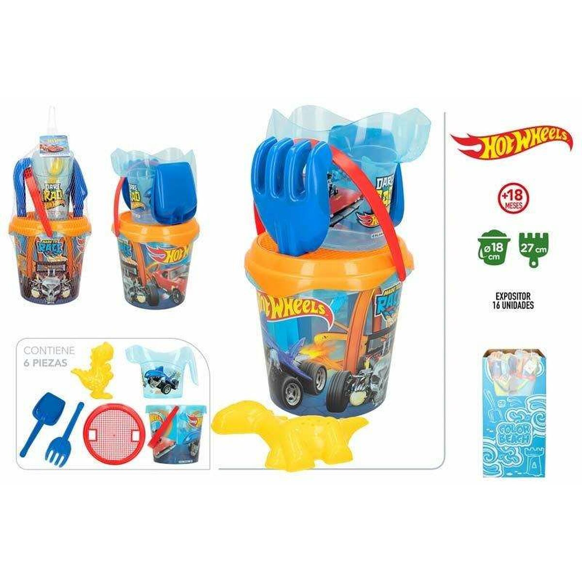 Beach toys set Hot Wheels Ø 18 cm