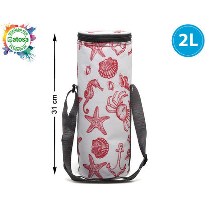 Cooler Bag for Bottle Red 2 L Sea Blue