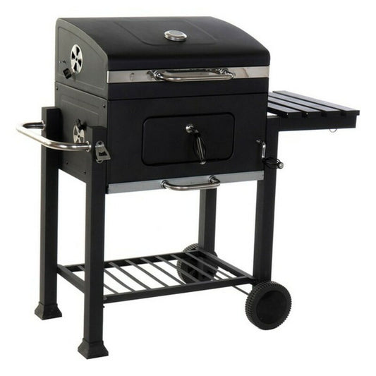 Kolgrill med lock och hjul DKD Home Decor Svart Metall Stål (140 x 60 x 108 cm)