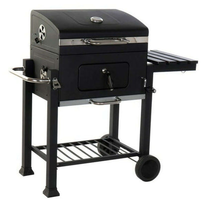 Kolgrill med lock och hjul Svart Metall Stål 140 x 60 x 108 cm finns hos Aktivcamping