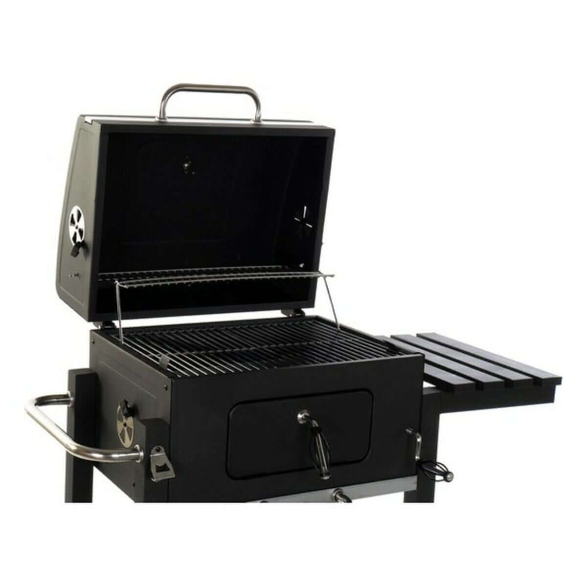 Kolgrill med lock och hjul Svart Metall Stål 140 x 60 x 108 cm finns hos Aktivcamping